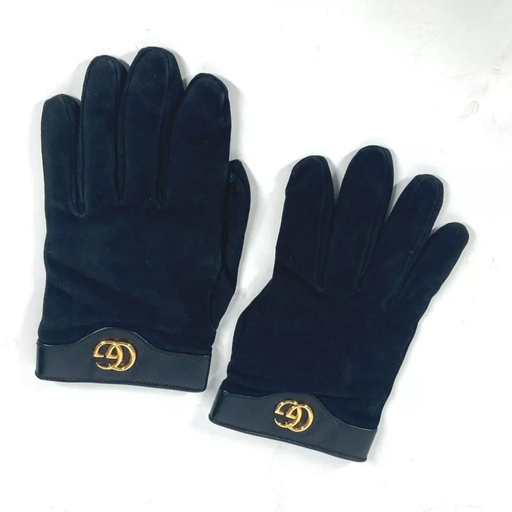 Gucci Accessories Gg Interlocking G Glove Gloves Suede / Leather Black